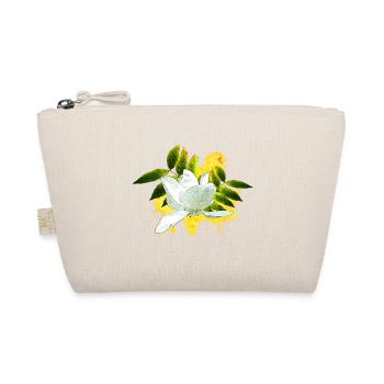 hübsche Blumenprints, Magnolie mit Blättern - Bio-Täschchen - Natur - Vorne