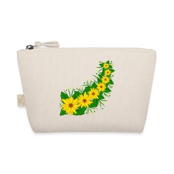 Sunflower Flower Vine Yellow Sunflower Pattern - Organic Pouch - nature - Front