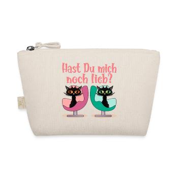 HAST DU MICH NOCH LIEB VERSÖHNUNG KATZEN - Bio-Täschchen - Natur - Vorne