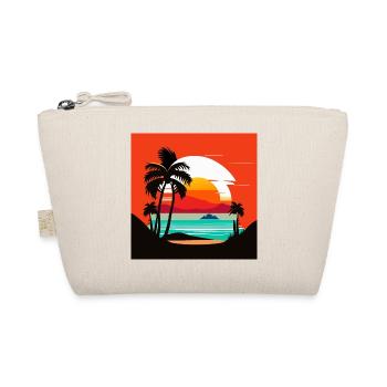 Tropical sunset on the palm beach - Organic Pouch - nature - Front