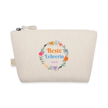 Beste Lehrerin! personalisierbar - Bio-Täschchen - Natur - Vorne