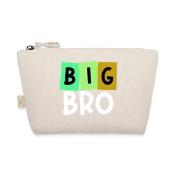 Big Brother Brother Heart Bro Statement Siblings - Organic Pouch - nature - Front