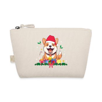 Hund Weihnachten. Weihnachtsgeschenk - Bio-Täschchen - Natur - Vorne