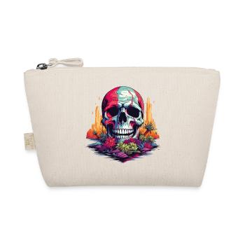 Colorful skull in the desert paradise - Organic Pouch - nature - Front