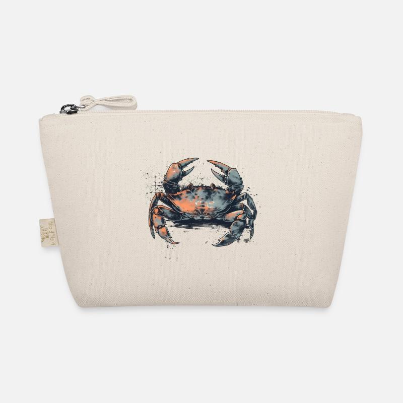 Cool crab, crab in retro style Organic Pouch