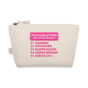 Praxisanleiterin witziger lustiger Spruch Sprüche - Bio-Täschchen - Natur - Vorne