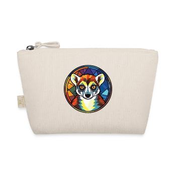 Lemur Lori Colorful Watercolor Animal Illustration - Organic Pouch - nature - Front