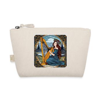 Femme sensuelle aux cheveux roux jouant de la harpe - Trousse biologique - nature - Devant