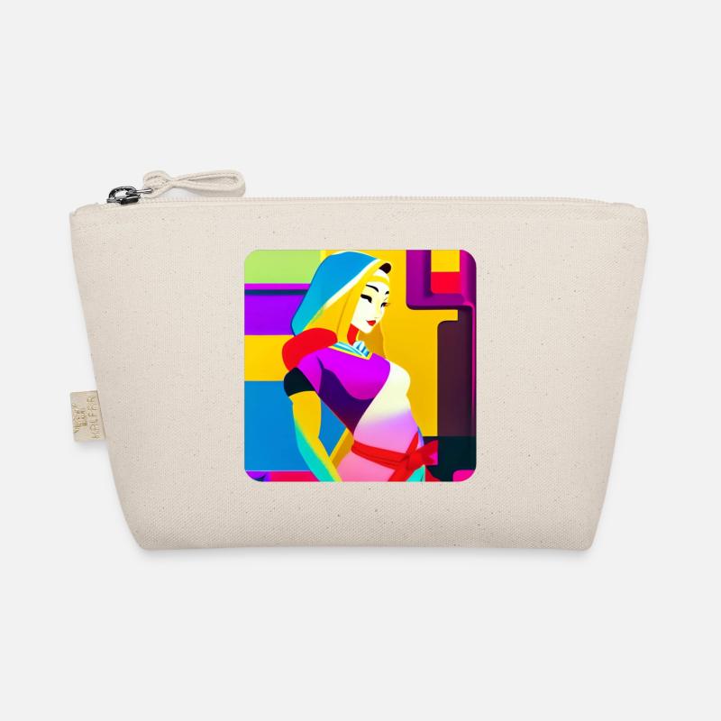 Femme colorée dans le design pop art rétro Trousse biologique