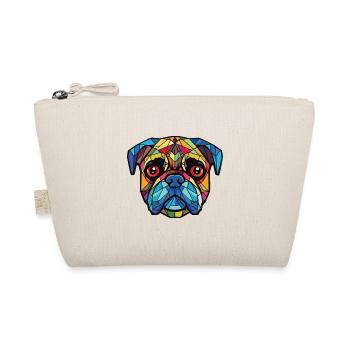 Pug Colorful Watercolor Animal Pet Illustration - Organic Pouch - nature - Front