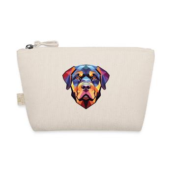 Rottweiler Hund Buntes Aquarell Tier Karikatur - Bio-Täschchen - Natur - Vorne