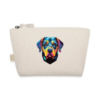 Rottweiler Hund Buntes Aquarell Tier Karikatur - Bio-Täschchen - Natur - Vorne