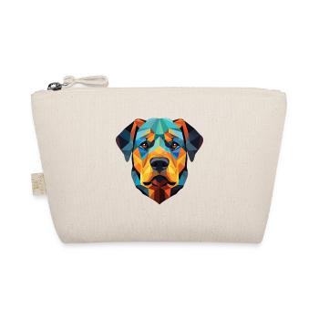 Rottweiler Hund Buntes Aquarell Tier Karikatur - Bio-Täschchen - Natur - Vorne