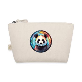 Panda Colorful Watercolor Animal Pet Illustration - Organic Pouch - nature - Front