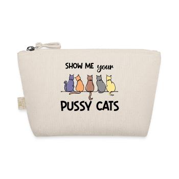 Cuddly Toy Cat Animals Pets Funny Sayings - Organic Pouch - nature - Front
