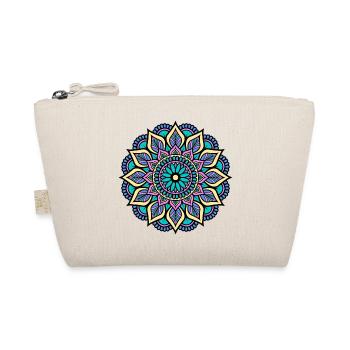 Mandala - Vert Bleu Jaune Rose Mandala indien - Trousse biologique - nature - Devant