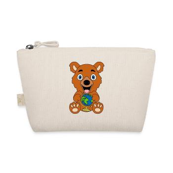 GLOBUS - ERDE - WELT - TEDDYBÄR - BÄR - TEDDY - Bio-Täschchen - Natur - Vorne