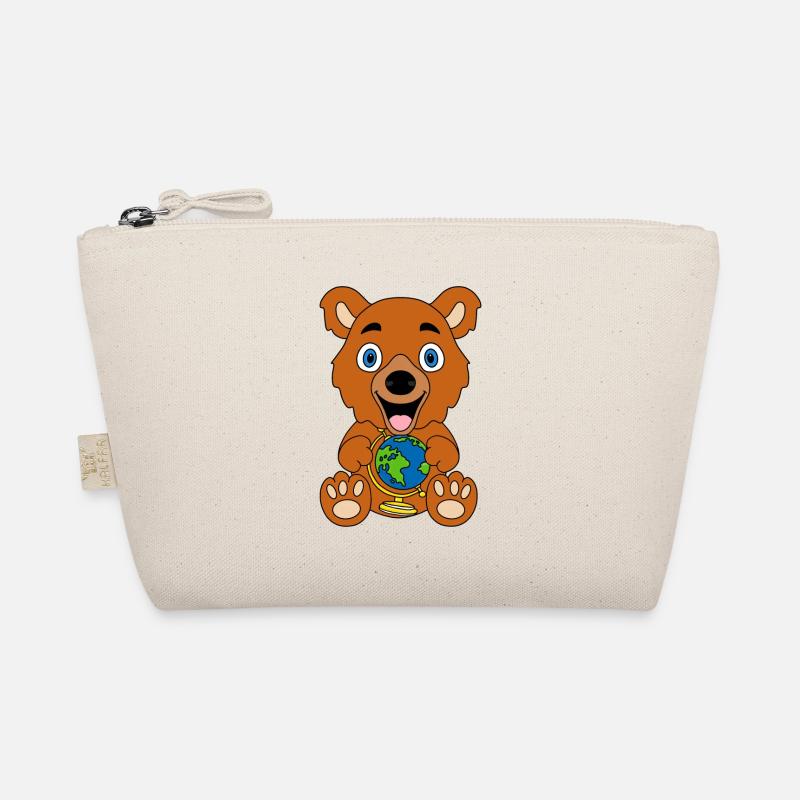 GLOBUS - ERDE - WELT - TEDDYBÄR - BÄR - TEDDY Bio-Täschchen