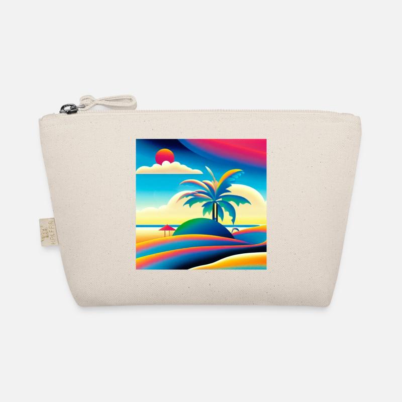 Beach sunset in 80s style Organic Pouch