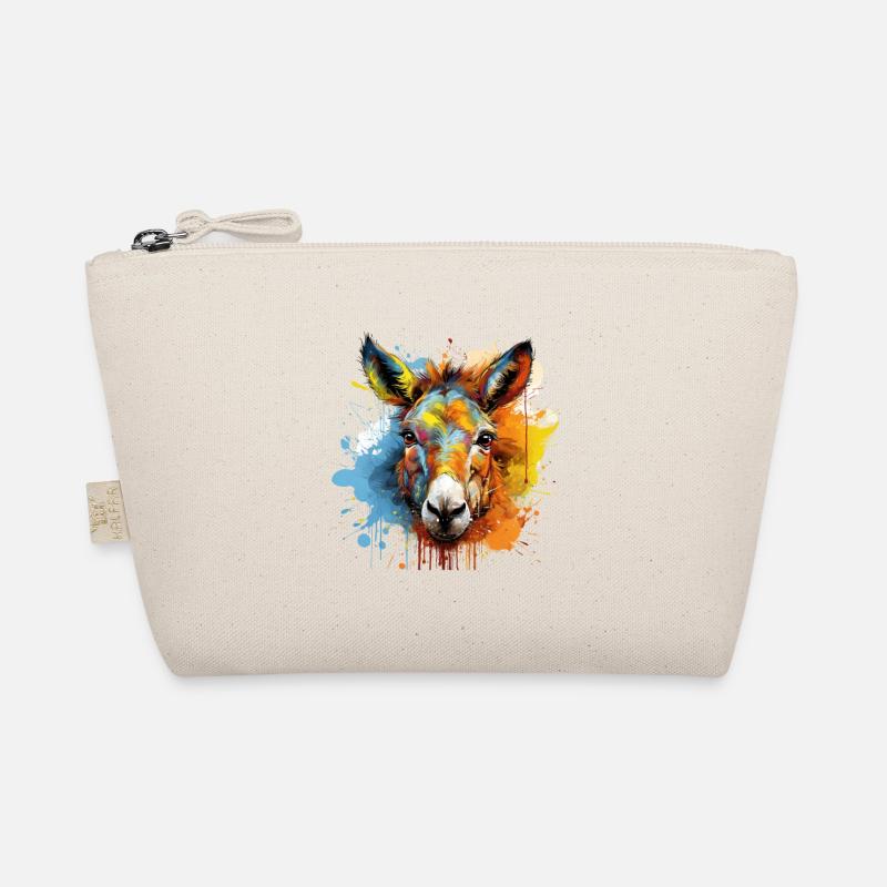 Couleur Splash Âne Illustration Mule Head Trousse biologique