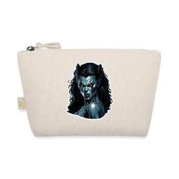 Blue Night Vampire Portrait Wehrwolf Female - Organic Pouch - nature - Front