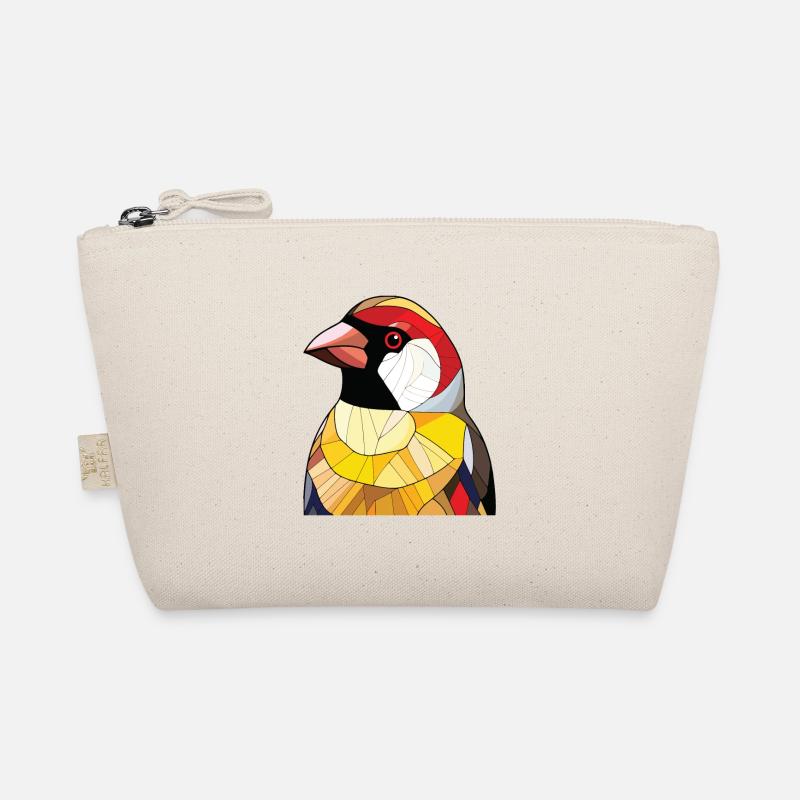 Stieglitz Buntes Aquarell Tier Illustration - Bio-Täschchen - Natur
