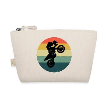 Supermoto Dirt Biker Women's Motocross Dirt Bike - Organic Pouch - nature - Front