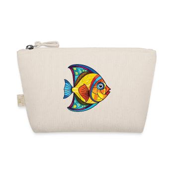 Flunderfisch Bunte Aquarell-Tierkarikatur - Bio-Täschchen - Natur - Vorne