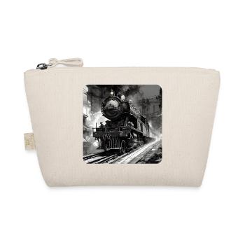 Cooles Motiv Lokomotive - Bio-Täschchen - Natur - Vorne