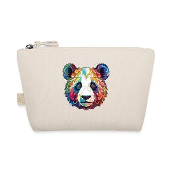 Panda Colorful Watercolor Animal Pet Illustration - Organic Pouch - nature - Front