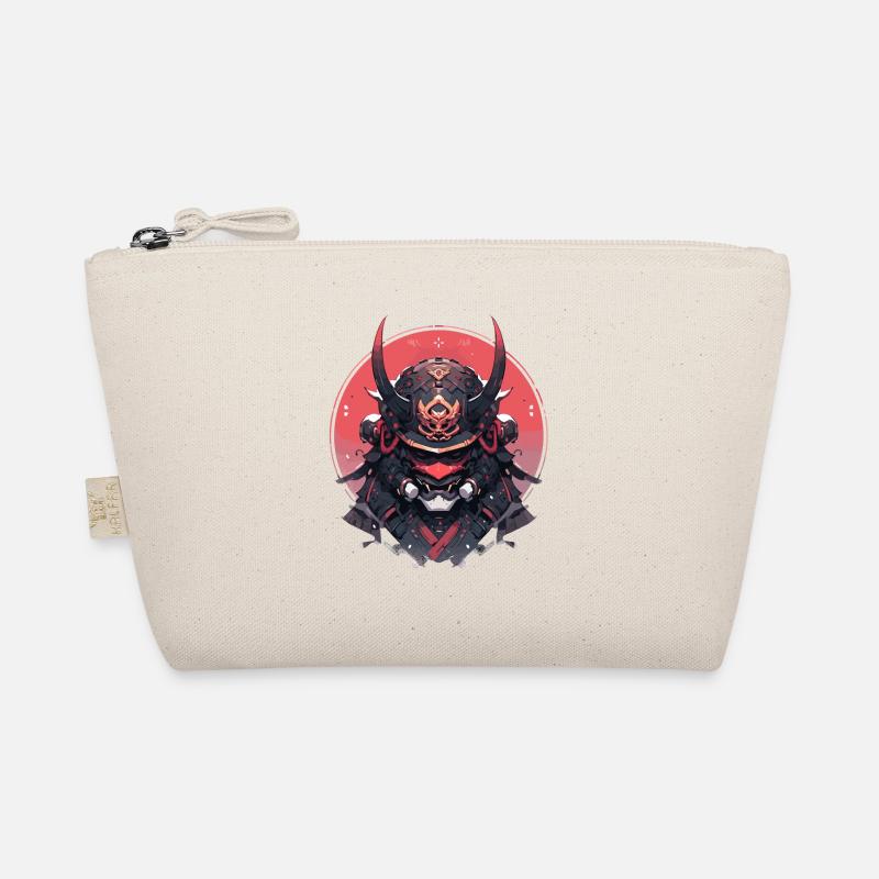 Futuristic Samurai Warrior Red Sun Organic Pouch