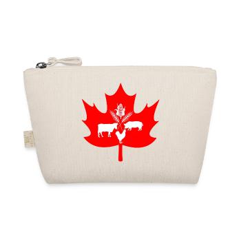 Canada maple leaf farm animals logo - Organic Pouch - nature - Front