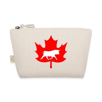 Canada maple leaf bull logo - Organic Pouch - nature - Front