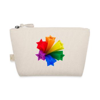 Dynamische Regenbogen-Sterne LGBT V3 - Bio-Täschchen - Natur - Vorne