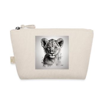 Lion cub art sketch - Organic Pouch - nature - Front