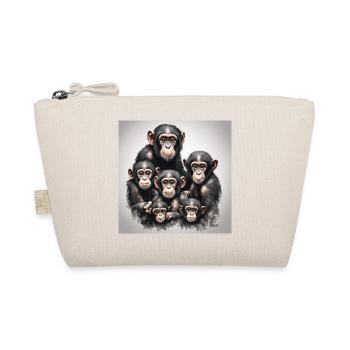 Chimpanzee family picture - Organic Pouch - nature - Front
