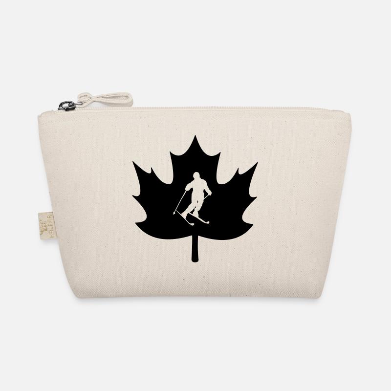 Feuille d’érable du Canada avec logo de skieur découpé Trousse biologique