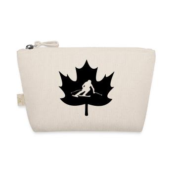 Kanada-Ahornblatt-Ski-Logo - Bio-Täschchen - Natur - Vorne