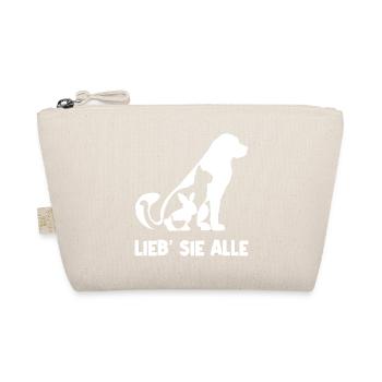 Ich Liebe Tiere Statement Hund Katze Haustiere - Bio-Täschchen - Natur - Vorne
