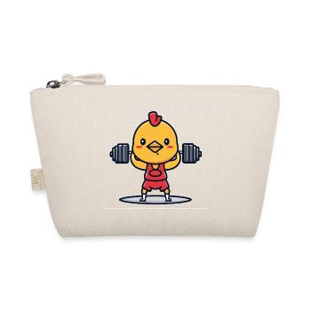 Chicken Fitness Gym Cute Chicken Weightlifting Gift - Organic Pouch - nature - Front