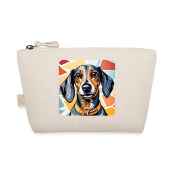 Cute cute dachshund dog - Organic Pouch - nature - Front