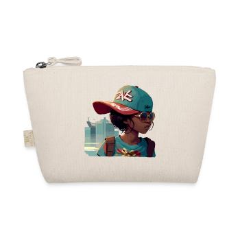 Urban Girl with Sunglasses - Organic Pouch - nature - Front