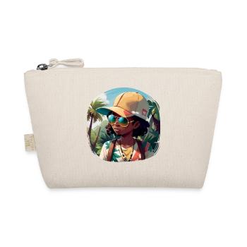 Black Man on Tropical Island - Organic Pouch - nature - Front