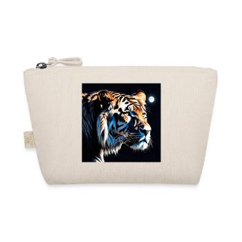 Mondlicht Tiger Neonkunst - Bio-Täschchen - Natur - Vorne
