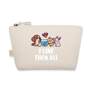 Fish I Love Animals Pets Statement Dog - Organic Pouch - nature - Front