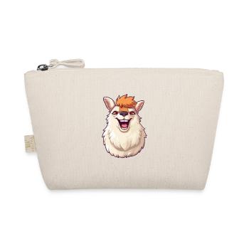 Llama Cartoon Kawaii Watercolor Illustration - Organic Pouch - nature - Front