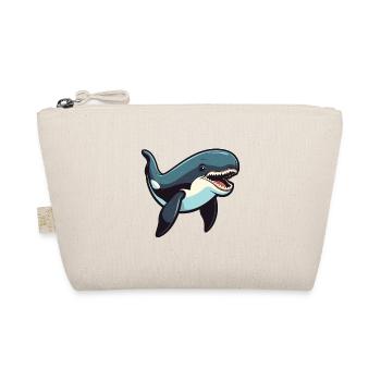 Orca Cartoon Kawaii Watercolor Illustration - Organic Pouch - nature - Front