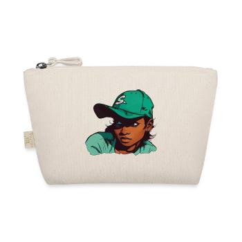 Light Skin Girl in Baseball Hat - Organic Pouch - nature - Front