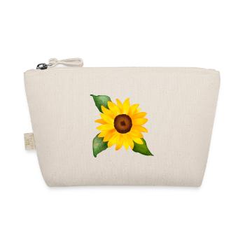Fröhliche Sonnenblume handgemaltes Aquarell - Bio-Täschchen - Natur - Vorne