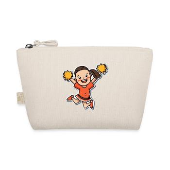 Cheerleader Mädchen Geschenk - Bio-Täschchen - Natur - Vorne